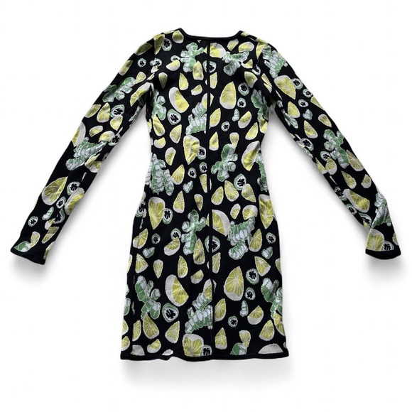 OPENING CEREMONY • jacquard knit bodycon ginger lemon lime jalapeño dress xxs xs - Picture 4 of 8